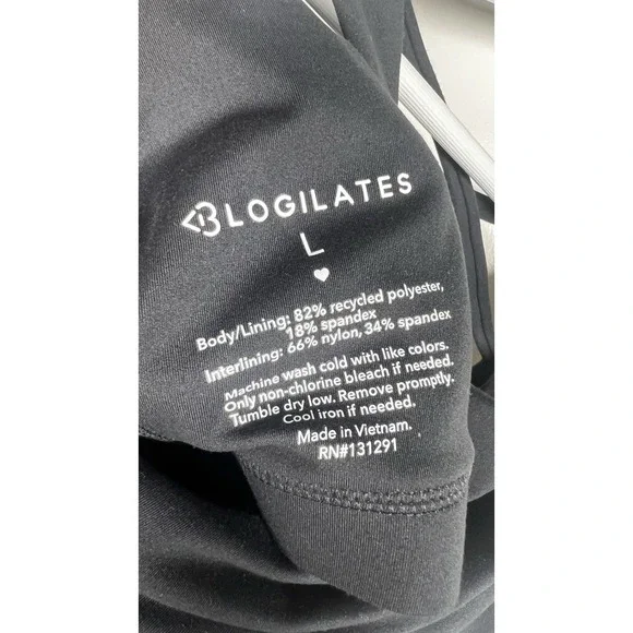 Blogilates Black Crisscross Back Tank Top Athletic Workout Athleisure Size Large - Picture 7 of 8